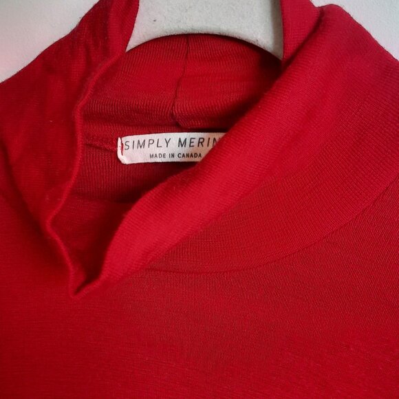 Simple Merino turtleneck in red/rouge size xlarge - Picture 4 of 12